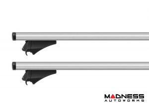 Alfa Romeo Stelvio Roof Rack Cross Bars - for models w/ factory roof rails - Silver